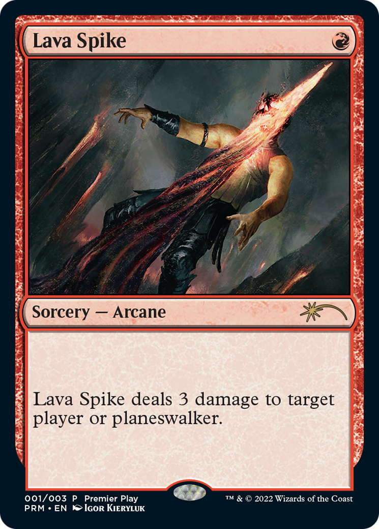 Lava Spike (Premier Play) [Pro Tour Promos] | Silver Goblin