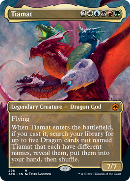 Tiamat (Borderless Alternate Art) [Dungeons & Dragons: Adventures in the Forgotten Realms] | Silver Goblin