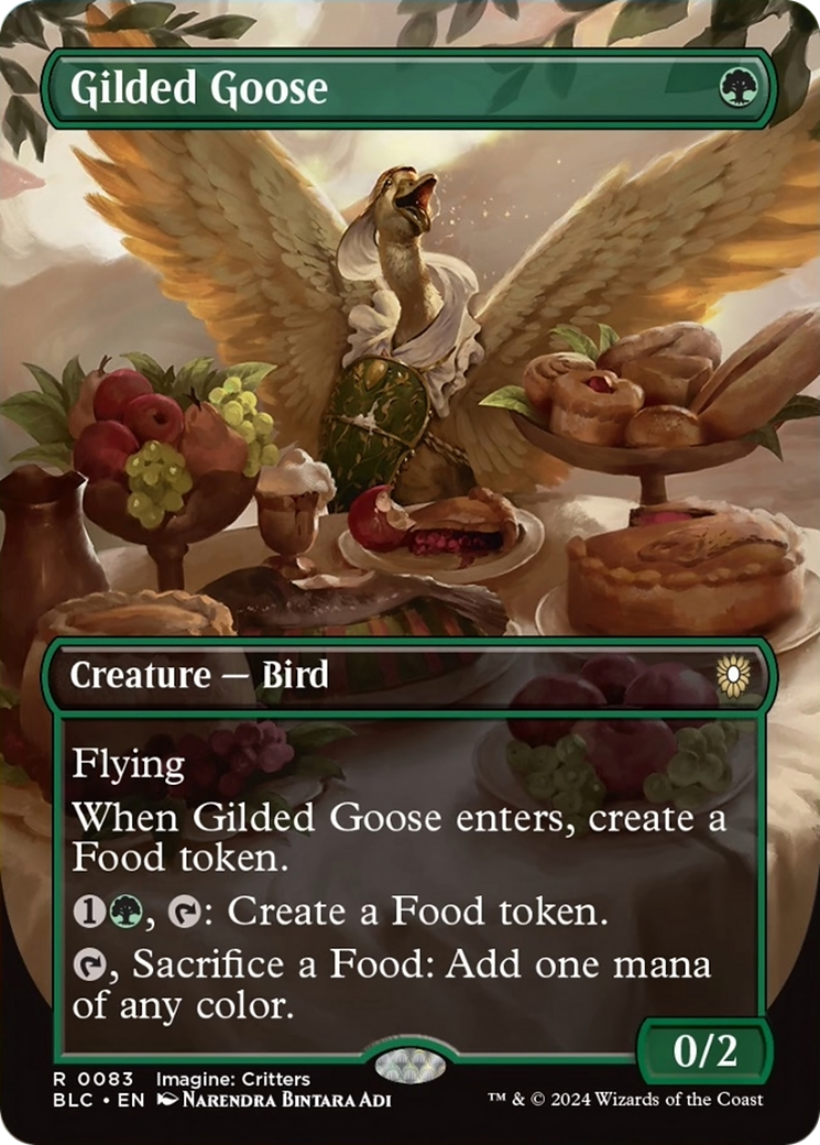 Gilded Goose (Borderless) [Bloomburrow Commander] | Silver Goblin