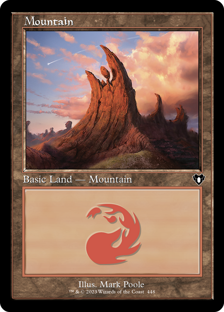 Mountain (448) (Retro) [Commander Masters] Foil