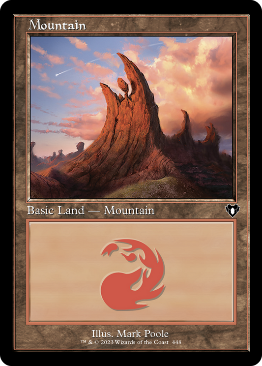 Mountain (448) (Retro) [Commander Masters] Foil