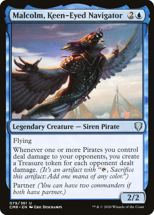 Malcolm, Keen-Eyed Navigator [Commander Legends] Foil