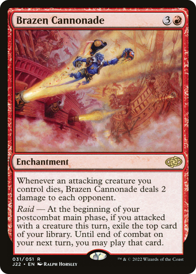 Brazen Cannonade [Jumpstart 2022] | Silver Goblin