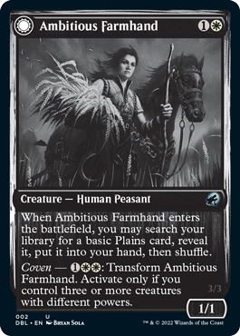 Ambitious Farmhand // Seasoned Cathar [Innistrad: Double Feature] | Silver Goblin