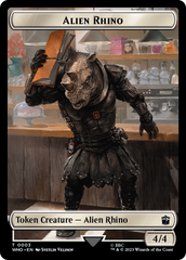 Alien Rhino // Mutant Double-Sided Token [Doctor Who Tokens] | Silver Goblin