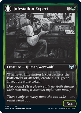 Infestation Expert // Infested Werewolf [Innistrad: Double Feature] Foil