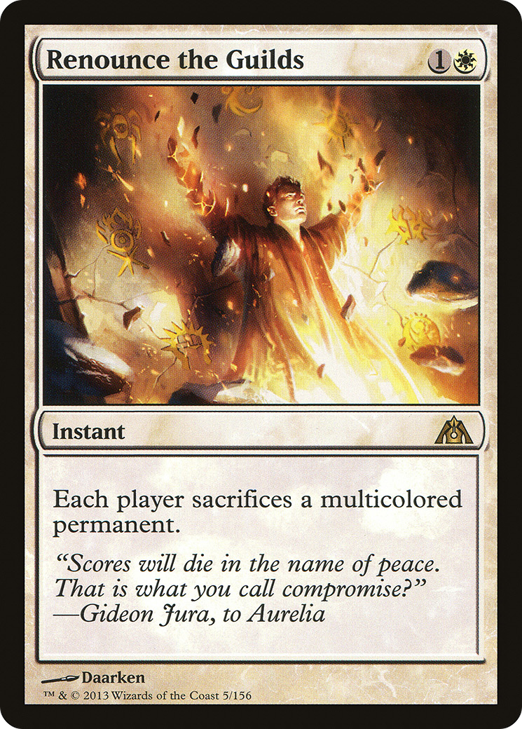 Renounce the Guilds (005) Foil - Dragon's Maze