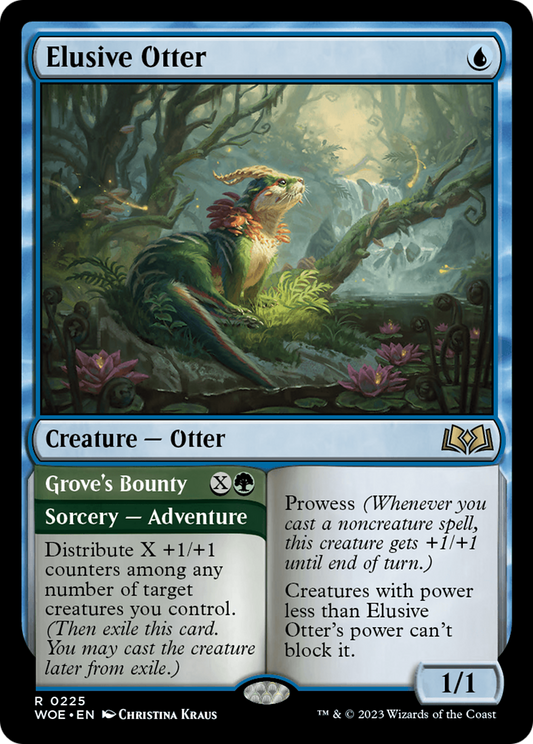 Elusive Otter // Grove's Bounty [Wilds of Eldraine] Foil