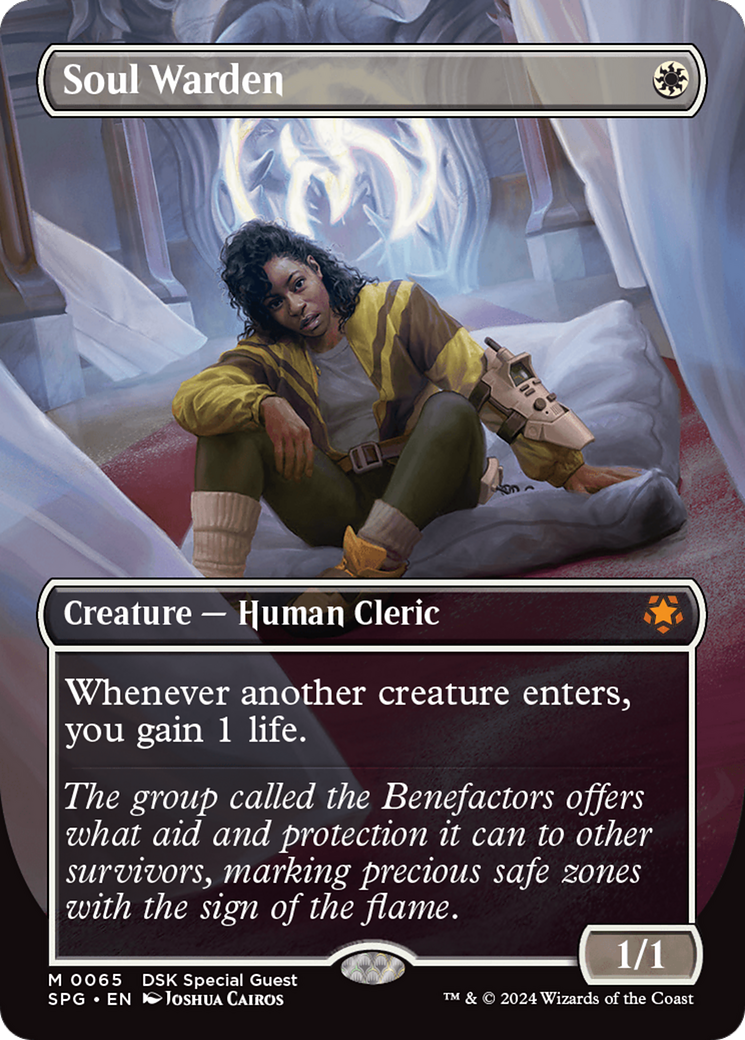 Soul Warden (Borderless) [Duskmourn: House of Horror Special Guests] Foil