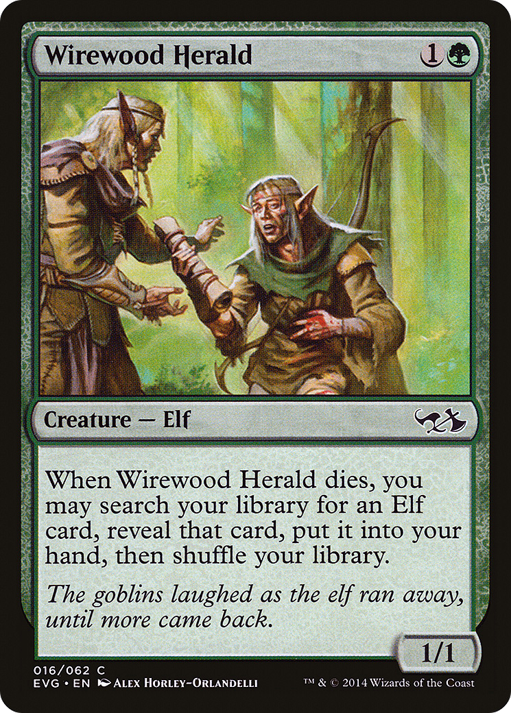 Wirewood Herald (Elves vs. Goblins) [Duel Decks Anthology] Foil