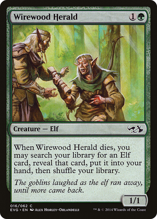 Wirewood Herald (Elves vs. Goblins) [Duel Decks Anthology] Foil