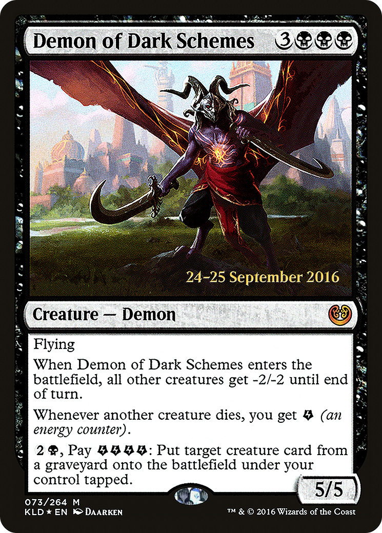 Demon of Dark Schemes (73s) Foil - Kaladesh Promos