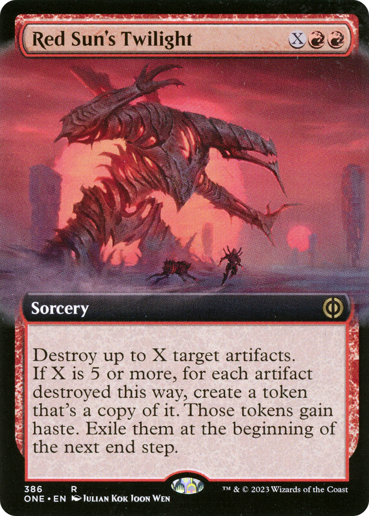 Red Sun's Twilight (Extended Art) [Phyrexia: All Will Be One] Foil