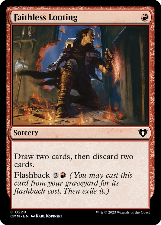 Faithless Looting [Commander Masters] Foil