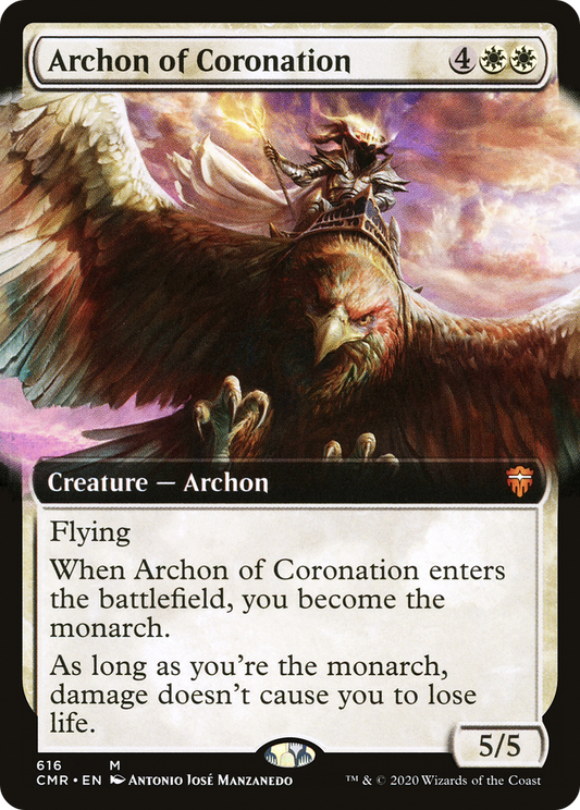 Archon of Coronation (Extended Art) [Commander Legends] Foil