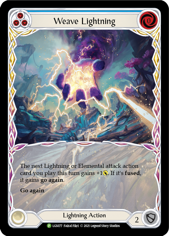 Weave Lightning (Blue) [LGS077] (Promo)  Rainbow Foil | Silver Goblin