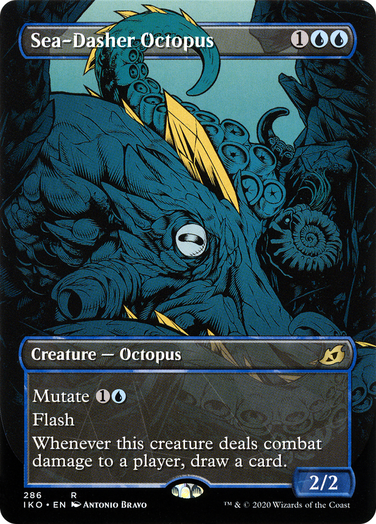 Sea-Dasher Octopus (Showcase) (286) Foil - Ikoria: Lair of Behemoths