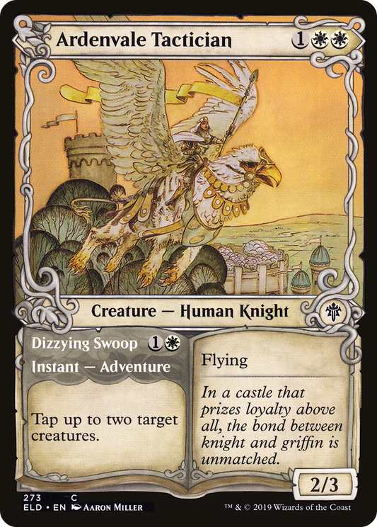 Ardenvale Tactician // Dizzying Swoop (Showcase) [Throne of Eldraine] Foil
