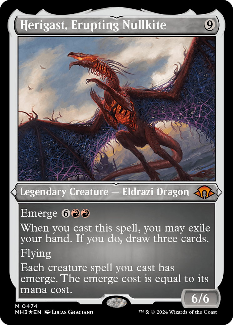 Herigast, Erupting Nullkite (Foil Etched) [Modern Horizons 3] | Silver Goblin