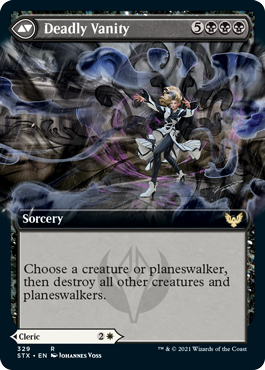 Selfless Glyphweaver // Deadly Vanity (Extended Art) [Strixhaven: School of Mages] Foil