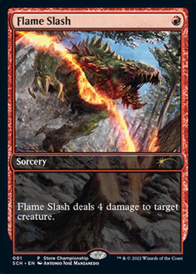 Flame Slash (Extended Art) [Store Championships 2022] | Silver Goblin