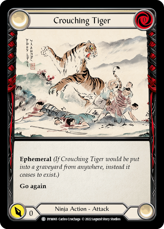 Crouching Tiger [DYN065] (Dynasty)  Rainbow Foil | Silver Goblin