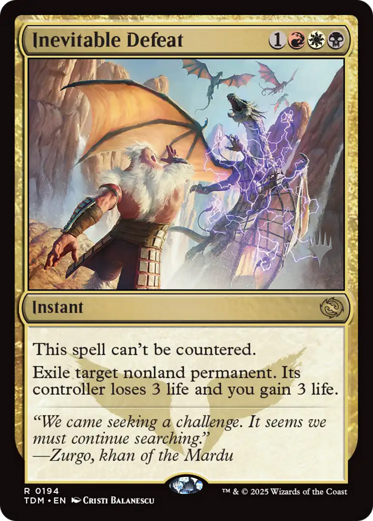 Inevitable Defeat (Promo Pack) (194) Foil - Tarkir: Dragonstorm