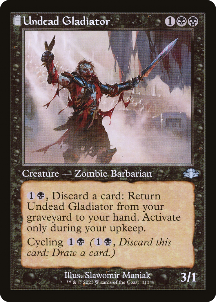 Undead Gladiator (Retro) [Dominaria Remastered] | Silver Goblin