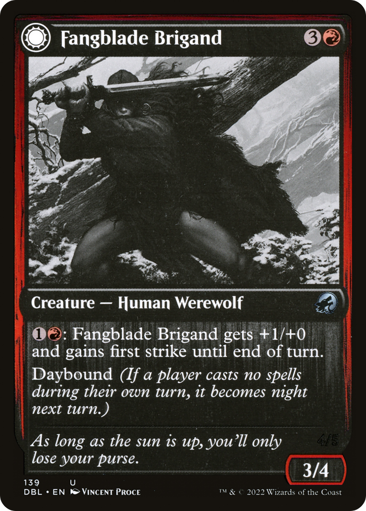 Fangblade Brigand // Fangblade Eviscerator [Innistrad: Double Feature] Foil
