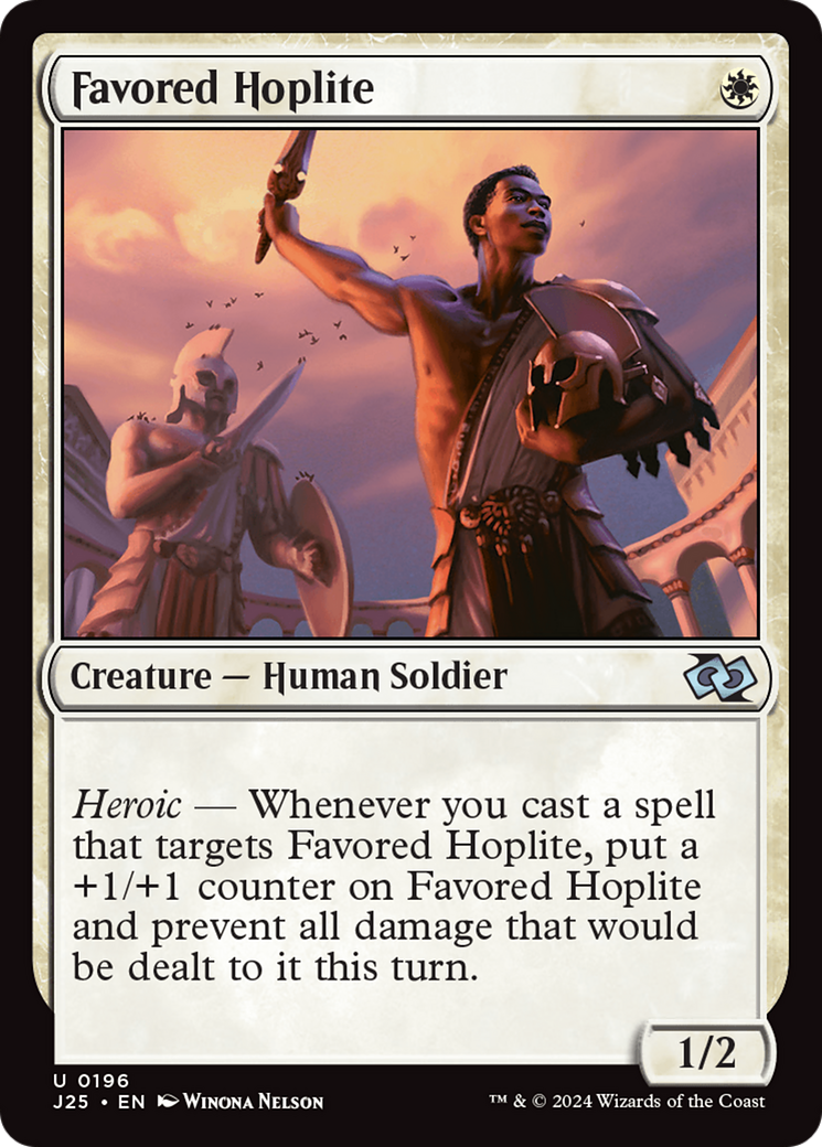 Favored Hoplite [Foundations Jumpstart] | Silver Goblin