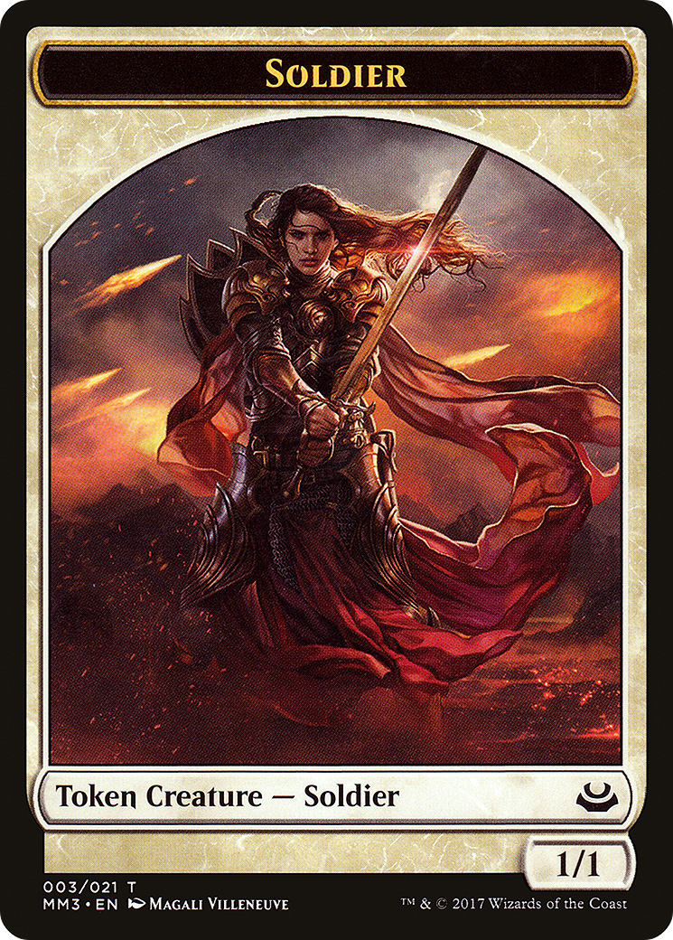 Soldier Token (003/021) [Modern Masters 2017 Tokens] | Silver Goblin