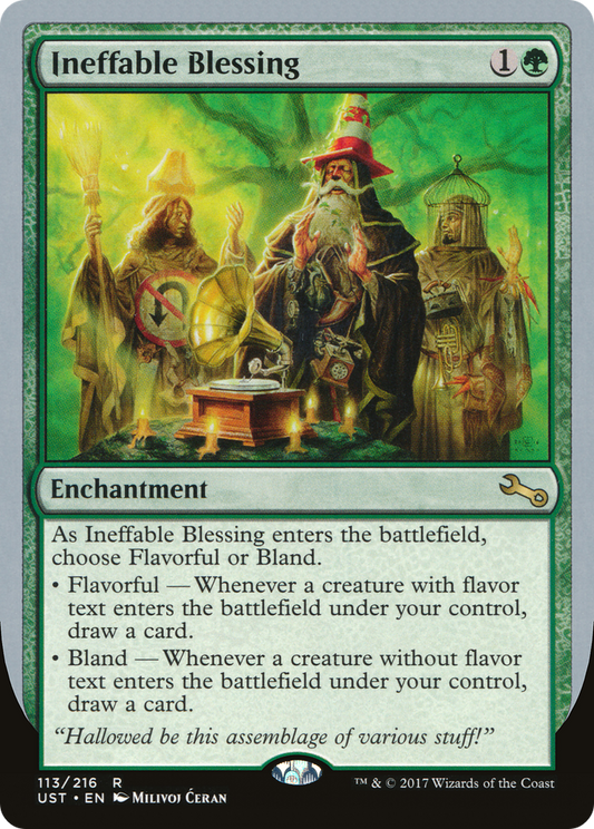 Ineffable Blessing ("choose Flavorful or Bland") [Unstable] Foil