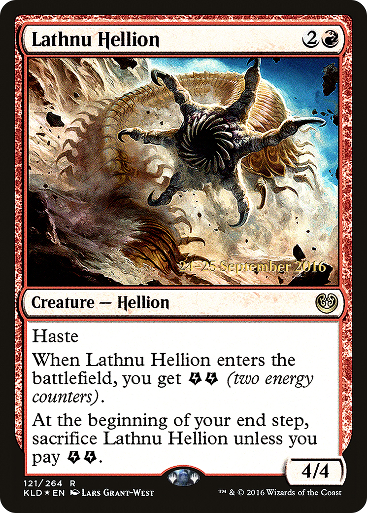 Lathnu Hellion (121) Foil - Kaladesh Promos