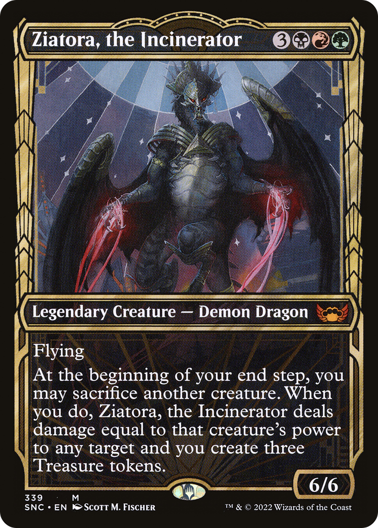 Ziatora, the Incinerator (Showcase Golden Age) [Streets of New Capenna] Foil