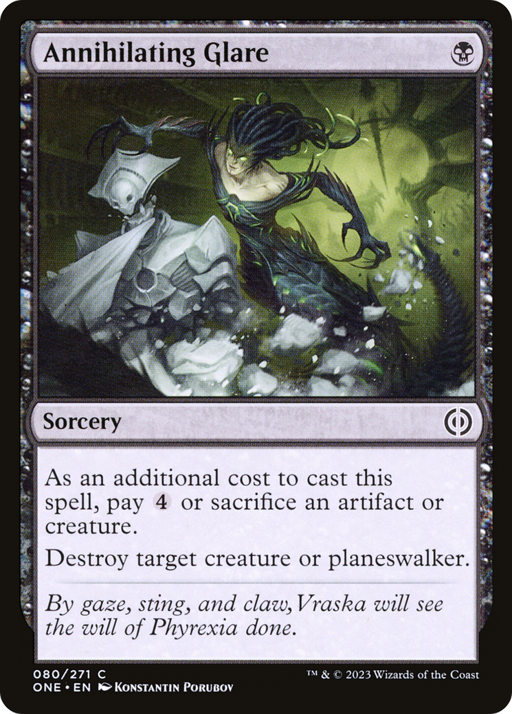 Annihilating Glare [Phyrexia: All Will Be One] Foil