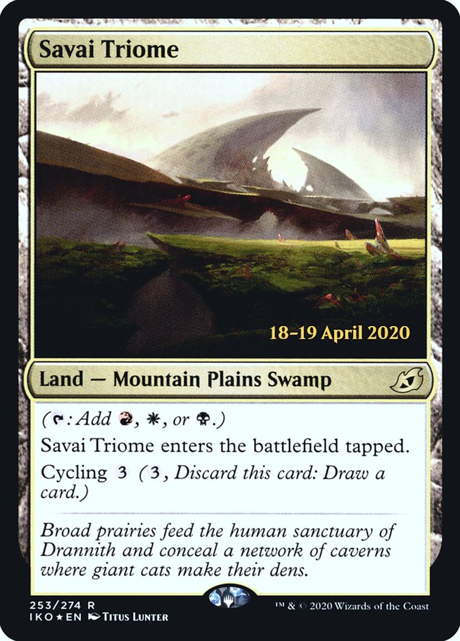 Savai Triome [Ikoria: Lair of Behemoths Prerelease Promos] | Silver Goblin