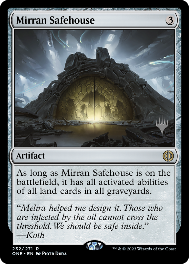 Mirran Safehouse (Promo Pack) [Phyrexia: All Will Be One Promos] Foil