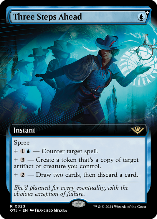 Three Steps Ahead (Extended Art) [Outlaws of Thunder Junction] Foil