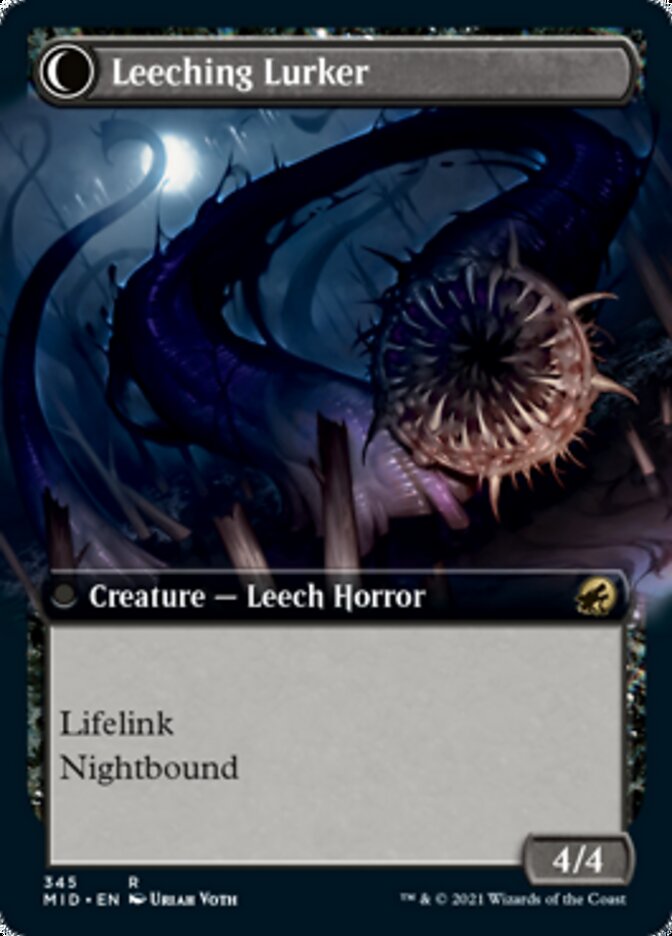 Curse of Leeches // Leeching Lurker (Extended Art) [Innistrad: Midnight Hunt] Foil