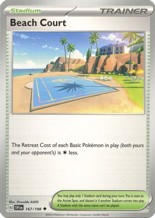 Beach Court (167) Reverse Holofoil - Scarlet & Violet