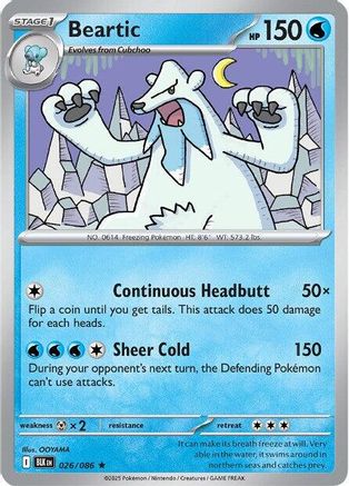 Beartic (26) Holofoil - Black Bolt