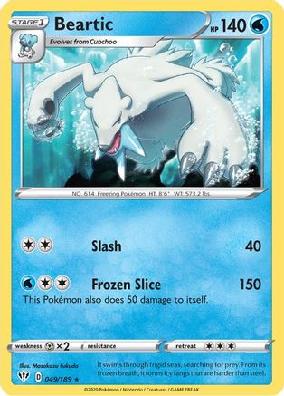 Beartic (49) Reverse Holofoil - Darkness Ablaze