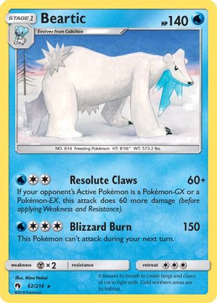 Beartic (62) Reverse Holofoil - Lost Thunder