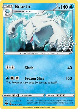 Beartic (Holiday Calendar) (49) Holofoil - Miscellaneous Cards & Products