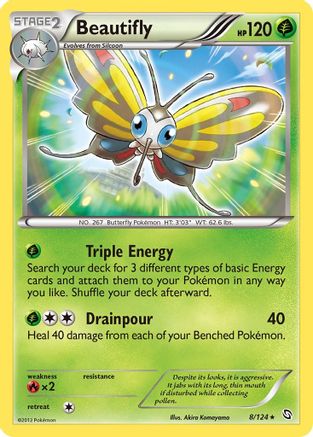 Beautifly (8) Reverse Holofoil - Dragons Exalted
