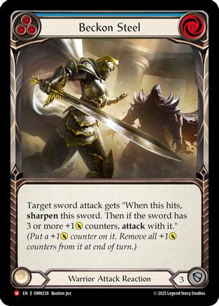 Beckon Steel (Blue) (OMN238) Rainbow Foil - Omens of the Third Age