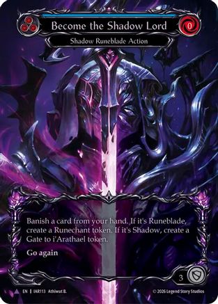 Become the Shadow Lord (Blue) (Marvel) (IAR113) Cold Foil - Usurp the Shadow Throne