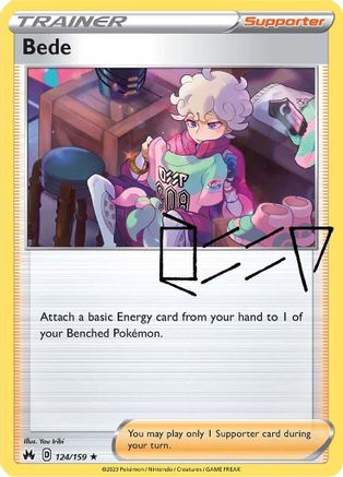 Bede (124) Reverse Holofoil - Crown Zenith