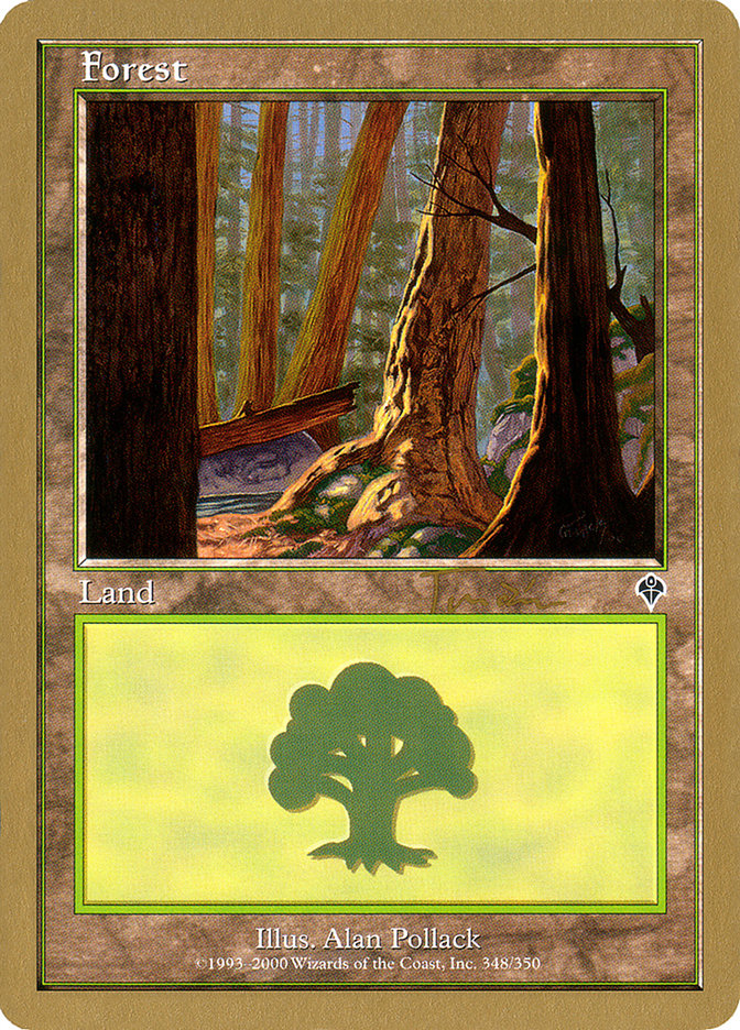 Forest (jt348a) (Jan Tomcani) [World Championship Decks 2001] | Silver Goblin