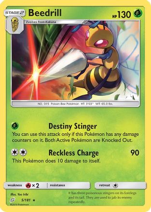 Beedrill (5) Reverse Holofoil - Team Up